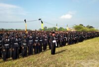 Sebanyak 1.424 siswa sabuk putih SH Terate Cabang Sragen Pusat Madiun mengikuti tes pendadaran sebagai tahapan akhir menuju pengesahan warga tingkat I, Minggu (24/5/2026). Foto: kabarsatu.id/sriyadi